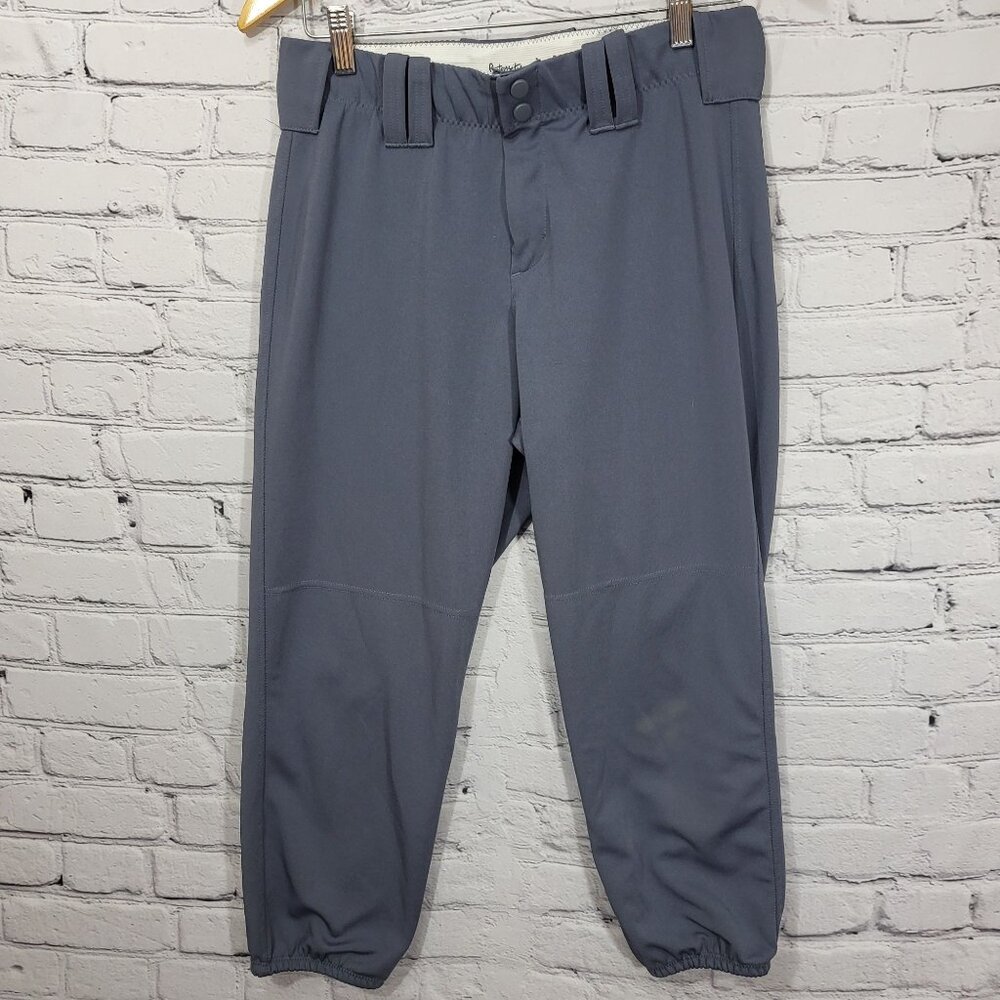 Intensity Womens Gray Softball Baseball Pants‎ Size L Polyester Elastic Waist